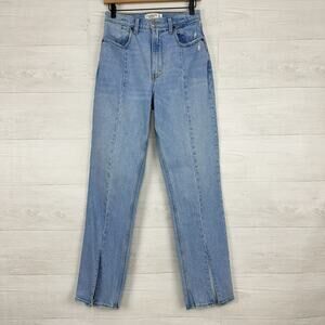 Abercrombie & Fitch Jeans 27 Curve Love 90s Straight Ultra High Rise Split Hem